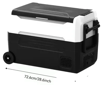 Produktbild von Tragbarer Kühlschrank, Effiziente Kompressorkühlung, Vielseitige Stromoptionen, 45L 72.6x39x44CM