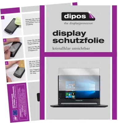 Produktbild von 2x Schutzfolie für Predator Triton 500 klar Displayschutzfolie Folie Display Schutz dipos