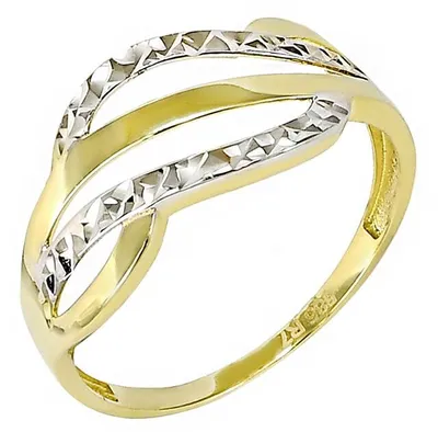 Produktbild von Ring aus Gelb- und Weißgold, Glare974, Ringgröße 65, Bandbreite 1,5 mm, Oberseite 11,3 mm, punziert