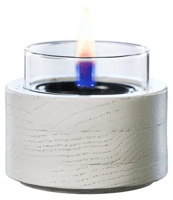 Produktbild von Tenderflame Lotus 10 Weiß - Tischkamin Tischfeuer Indoor, Bioethanol-Alternative mit Tenderfuel, dekoratives Deko-Feuer für Wohnzimmer, Tisch und Balkon