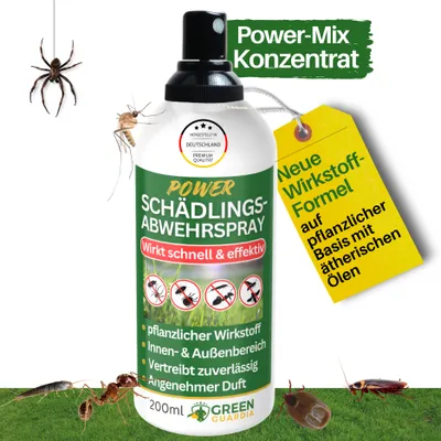 Produktbild von Schädlings Abwehrspray Power-Konzentrat – Insektenspray gegen Insekten & Ungeziefer im Innen- & Außenbereich, Insektenschutz, Anti Insektenspray