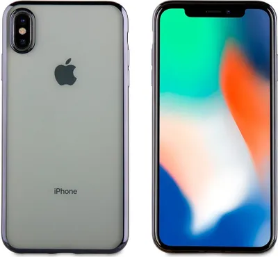 Obrázek produktu pro Pouzdro Muvit pro Apple iPhone Xs Max Bling – silikonové pouzdro na mobilní telefon, průhledné, černé Průhledné, černé, univerzální velikost