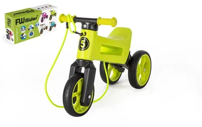 Produktbild von Laufrad FUNNY WHEELS Rider SuperSport, grün, 2-in-1 + Sicherheitsgurt, Sitzhöhe 28/30 cm, Tragkraft 25 kg, ab 18 Monaten, im Karton