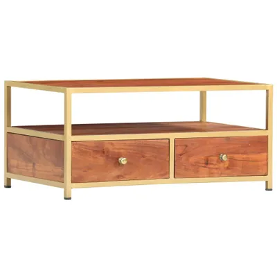 Produktbild von The Living Store Couchtisch 90 x 50 x 40 cm Massivholz Akazie