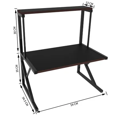 Image de Étagère de cuisine Étagère pour micro-ondes 2 niveaux Support pour micro-ondes 54*30*65cm