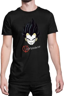 Produktbild von Herren T-Shirt Dragon Anime Manga Ball Z V For Vegeta, Man M / Schwarz