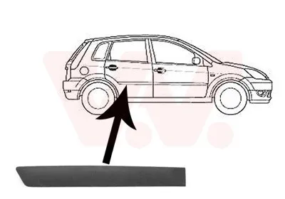 Produktbild von VAN WEZEL Zierleiste für die Tür Hinten Rechts Leiste für FORD Fiesta Mk5 Schrägheck (JH1, JD1, JH3, JD3) 1806426