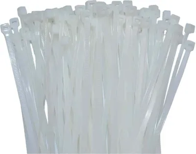 Produktbild von 100 Kabelbinder 750x7,6mm Natur (weiss) PA6.6
