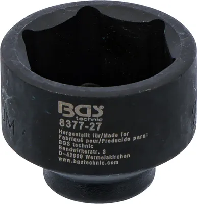 Productafbeelding van BGS 8377-27: Oliefilterdoppen sleutel, 27 mm, geschikt voor Mercedes A-klasse, vervangt artikelnummer 8377