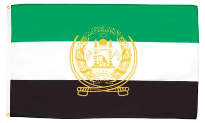 Flagge Afghanistan 2001-2002, 150x90 cm, Polyester 100D, 2 Ringe