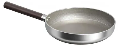 Produktbild von Cheffinger, Antihaft Pfanne 24cm Induktion mit Holzoptik Griff, Silber