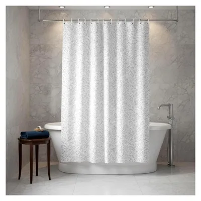 Produktbild von Duschvorhang aus Textil mit wasserabweisenden Eigenschaften in Grau, 240 x 200 cm