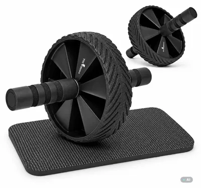 Produktbild von Bauchroller Muskeltraining für Fitness Home Gym Pilates mit rutschfester matte Schwarz