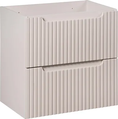 Zdjęcie produktu dla Szafka Łazienkowa 60 Cm Kaszmir Mat Szuflady Ryflowana Mdf