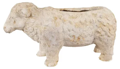 Produktbild von Clayre & Eef Blumentopf Schaf 48x19x26 cm Beige Keramikmaterial