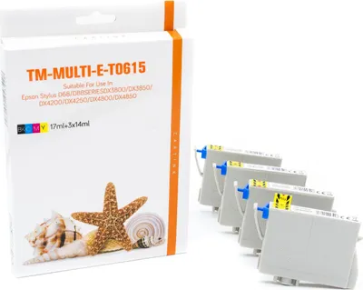 Produktbild von RainbowKit Tinte 4.2-T06154010 kompatibel mit Epson T06154010 [ T0615 ]