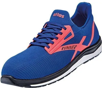 Produktbild von Atlas Sicherheitshalbschuh Runner 45 S1P ESD SRC DGUV Gr. 45 neonblau