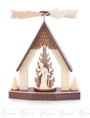 Produktbild von Pyramide Wärmespiel Haus Christi Geburt  Breite x Höhe x Tiefe 10 cmx13 cmx10 cm NEU
