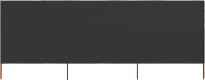 Zdjęcie produktu dla vidaXL 3-częściowa tkanina przeciwwiatrowa 400 x 160 cm antracytowa