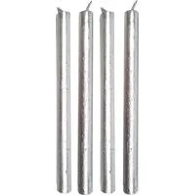 Cactula Stabkerzen – Zilver – 4 Stück – 25 cm