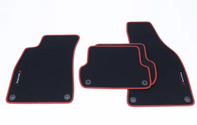 Produktbild von Fußmatten Sportline passend für Audi A4 8E B6 B7 Avant Limo S-Line Bj. 2001-2008, Bandeinfassung:Rot