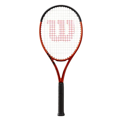 A studio shot of a tennis racket against a white background.