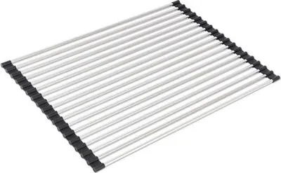 Produktbild von CENTA Abtropfgitter 48 x 34 cm ausrollbar edelstahl schwarz