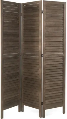 Produktbild von RAUMTEILER "COTTAGE" | 3-teilig, Holz | Paravent | Farbe: coffee