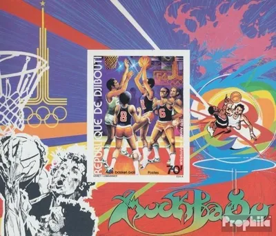 Produktbild von Briefmarken Dschibuti 1979 Mi Block9B postfrisch Olympische Sommerspiele 80