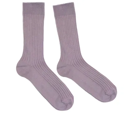 Productafbeelding van Damen basic sokken van katoen, ribstructuur: natuurlijke kleuren, model "Wachtel", maat 35-38
