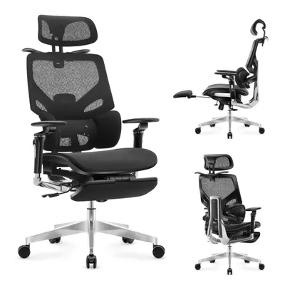 Zdjęcie produktu dla MARK ADLER Expert 9.6 | Krzesło biurowe Ergonomiczne krzesło do biurka z podparciem lędźwiowym | Zagłówek Podłokietnik Funkcja bujania | Czarny