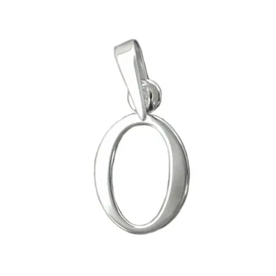 Produktbild von Anhänger 12x8mm Buchstabe O glänzend Silber 925 silber 12x8mm