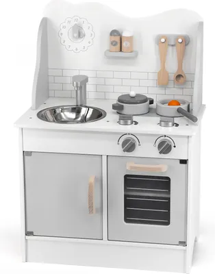 Obrázok produktu pre VIGA PolarB Drevená kuchynská linka s príslušenstvom Eco Gray