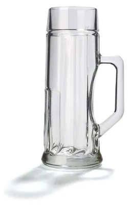 Produktbild von 6x Stölzle Oberglas Premium Bierkrug gerippt 0,3 l, geeicht, mit Schild