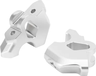 Immagine prodotto di Rialzo manubrio in alluminio anodizzato, migliora il comfort di guida, aumenta l'altezza di 3,8 cm, professionale per R1300GS, argento
