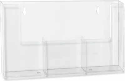 Produktbild von DL 1/3 A4 Prospekthalter / 3 Fächer / Wand