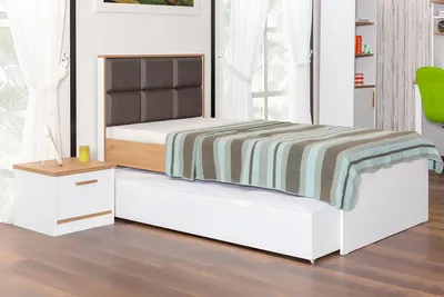 Produktbild von Exklusives Kinderzimmer Holzbett Designer Einzelbett Edle Kinderbetten