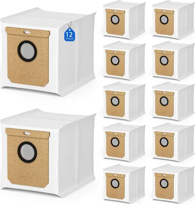 Produktbild von 12 Stück Ersatzteile für Eufy L60/ L60 SES/ L50/ L50 SES Saugroboter, Ersatz Zubehörset mit 12 Staubbeutel
