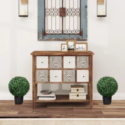 Produktbild von Buchsbaum Kunstpflanze 2er-Set Kugelform, UV-beständig, Künstlicher Buchsbaum PE-Blätter, Grün | Ø 40 cm | 52 cm hoch | Zementboden