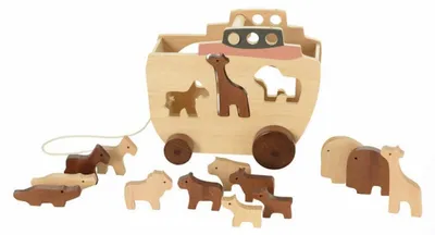 Produktbild von Egmont Toys Holz-Ziehtier Arche Noah - Lernspielzeug 24x12x20 cm
