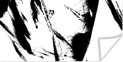 Produktbild von MuchoWow® Poster Farbe - Schwarz - Abstrakt 120x60 cm - Bild