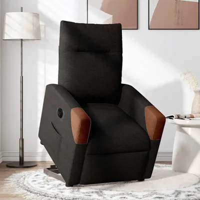 Produktbild von vidaXL Relaxsessel mit Aufstehhilfe Elektrisch Schwarz Stoff