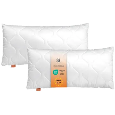 Produktbild von Kopfkissen 40 x 80 cm, 2er Set, Bettkissen, 100% Mikrofaser, für Allergiker geeignet, sleepling Basic 100