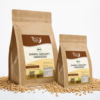 Produktbild von Tasty Pott  Dinkel gepufft & ungesüßt - verschiedene Größen im Beutel - 1 Beutel