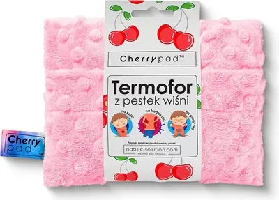 Image de Chauffe-reins Minky rose clair avec noyaux de cerise, Nature-solution
