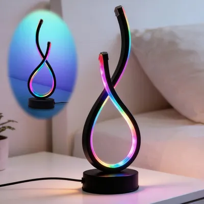 Produktbild von LED Tischlampe USB Schreibtisch Licht Nachttisch Lampe RGB Tischleuchte Decor