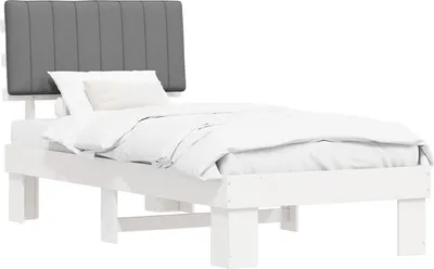 Obrázok produktu pre Rám postele s čalúneným čelom Svetlosivá 90 x 190 cm