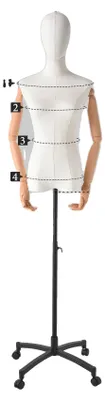 Productafbeelding van Mannequin, kledingpop, verstelbare hoogte, 360° draaibaar, voor dames