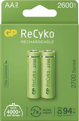GP Nabíjecí baterie ReCyko 2700 AA (HR6), 2 ks, B2127