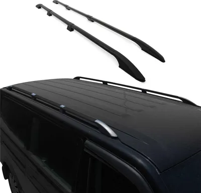 Produktbild von Dachreling Dachgepäckträger für VW Caddy 2015-2020 L2 Langer RS Alu Schwarz